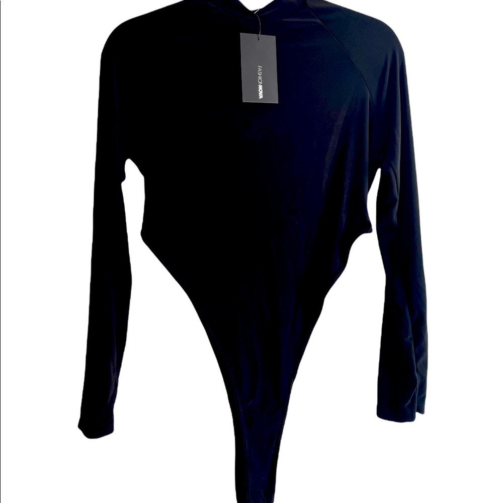 Fashion Nova Black Long sleeve Bodysuit